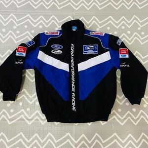 Vintage retro ford formula 1 nascar embroidered racing graphic jacket